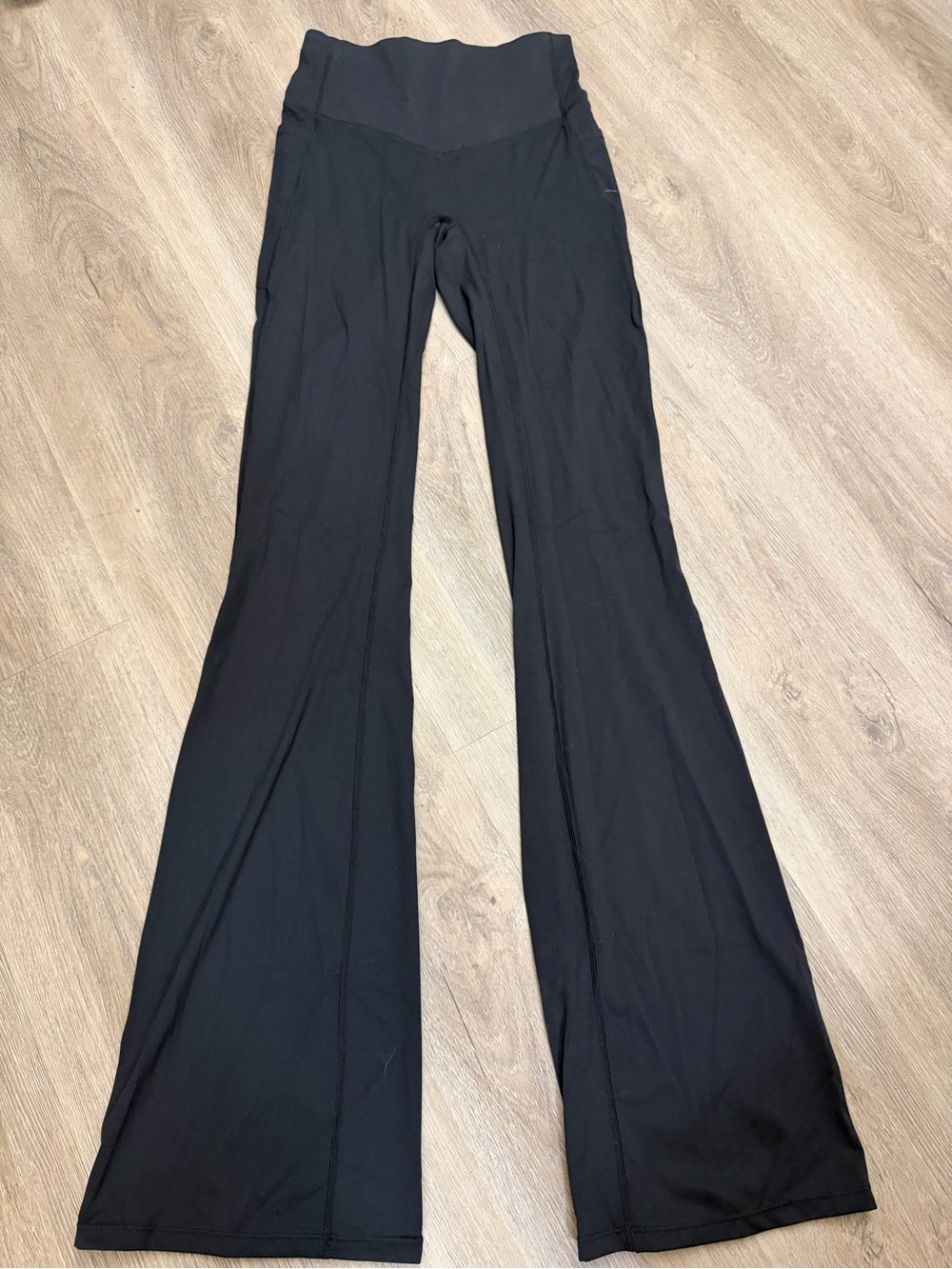Halara High Waisted Flare Leggings Women’s Small Tall Black Athletic Pants 0082